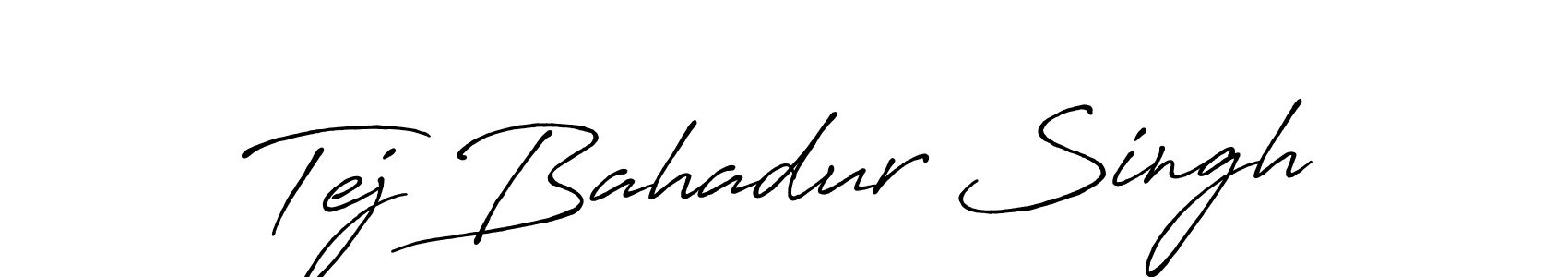 Use a signature maker to create a handwritten signature online. With this signature software, you can design (Antro_Vectra_Bolder) your own signature for name Tej Bahadur Singh. Tej Bahadur Singh signature style 7 images and pictures png