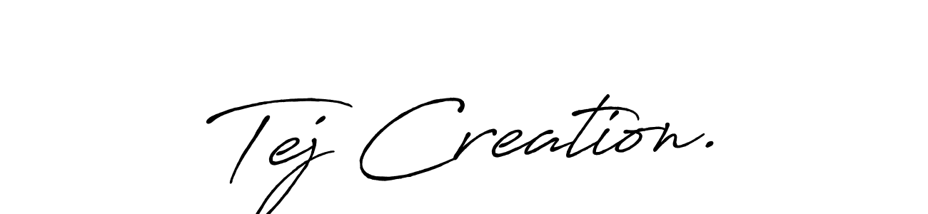 Also You can easily find your signature by using the search form. We will create Tej Creation. name handwritten signature images for you free of cost using Antro_Vectra_Bolder sign style. Tej Creation. signature style 7 images and pictures png