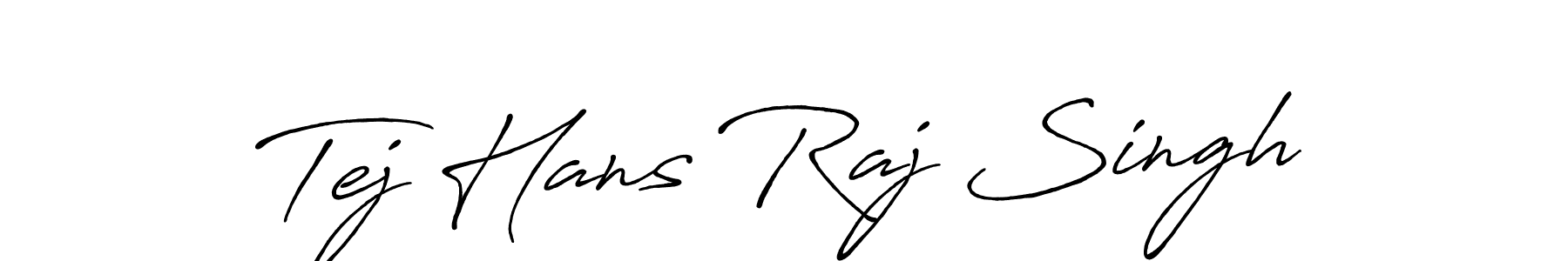 Make a beautiful signature design for name Tej Hans Raj Singh. With this signature (Antro_Vectra_Bolder) style, you can create a handwritten signature for free. Tej Hans Raj Singh signature style 7 images and pictures png