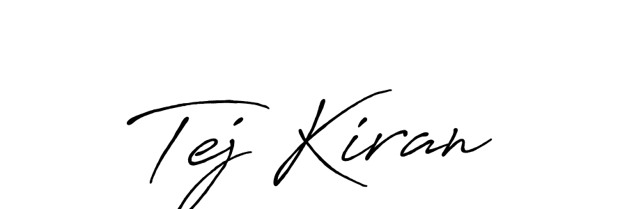 Also You can easily find your signature by using the search form. We will create Tej Kiran name handwritten signature images for you free of cost using Antro_Vectra_Bolder sign style. Tej Kiran signature style 7 images and pictures png