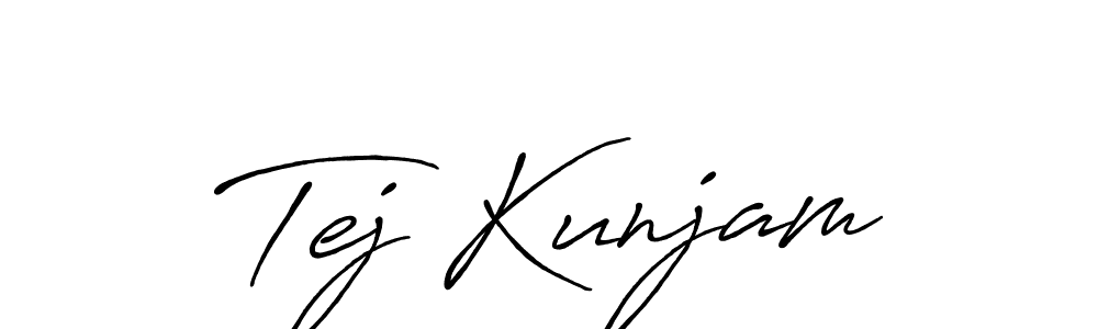 Here are the top 10 professional signature styles for the name Tej Kunjam. These are the best autograph styles you can use for your name. Tej Kunjam signature style 7 images and pictures png