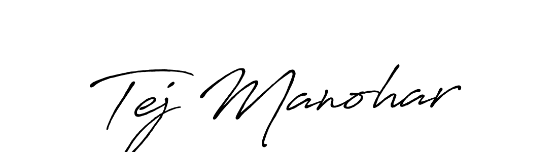 It looks lik you need a new signature style for name Tej Manohar. Design unique handwritten (Antro_Vectra_Bolder) signature with our free signature maker in just a few clicks. Tej Manohar signature style 7 images and pictures png