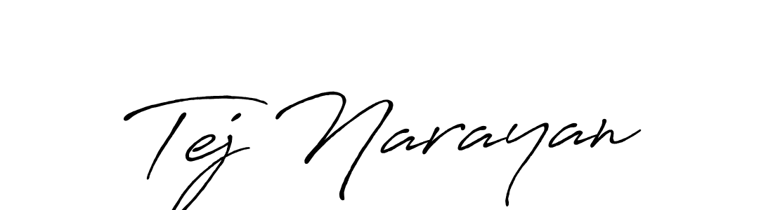 Use a signature maker to create a handwritten signature online. With this signature software, you can design (Antro_Vectra_Bolder) your own signature for name Tej Narayan. Tej Narayan signature style 7 images and pictures png