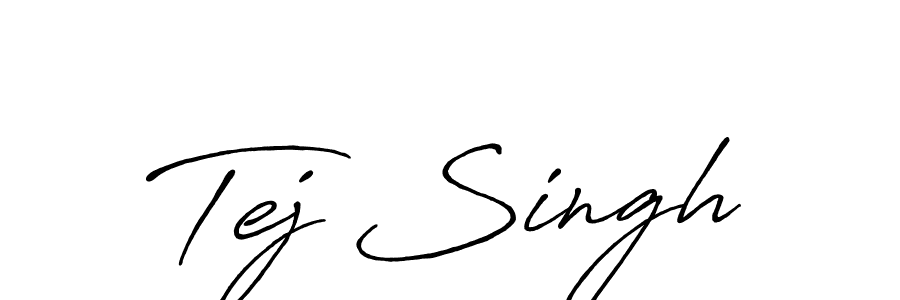 Design your own signature with our free online signature maker. With this signature software, you can create a handwritten (Antro_Vectra_Bolder) signature for name Tej Singh. Tej Singh signature style 7 images and pictures png