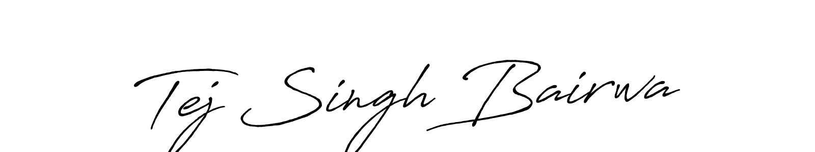How to make Tej Singh Bairwa signature? Antro_Vectra_Bolder is a professional autograph style. Create handwritten signature for Tej Singh Bairwa name. Tej Singh Bairwa signature style 7 images and pictures png