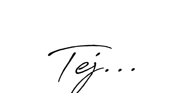 How to make Tej... signature? Antro_Vectra_Bolder is a professional autograph style. Create handwritten signature for Tej... name. Tej... signature style 7 images and pictures png