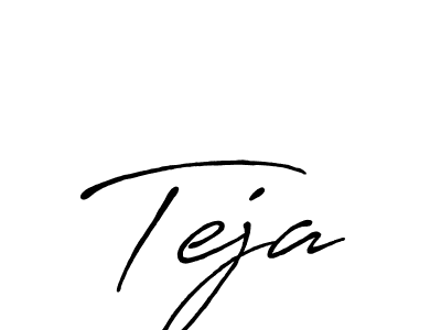 Use a signature maker to create a handwritten signature online. With this signature software, you can design (Antro_Vectra_Bolder) your own signature for name Teja. Teja signature style 7 images and pictures png
