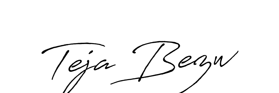 Teja Bezw stylish signature style. Best Handwritten Sign (Antro_Vectra_Bolder) for my name. Handwritten Signature Collection Ideas for my name Teja Bezw. Teja Bezw signature style 7 images and pictures png