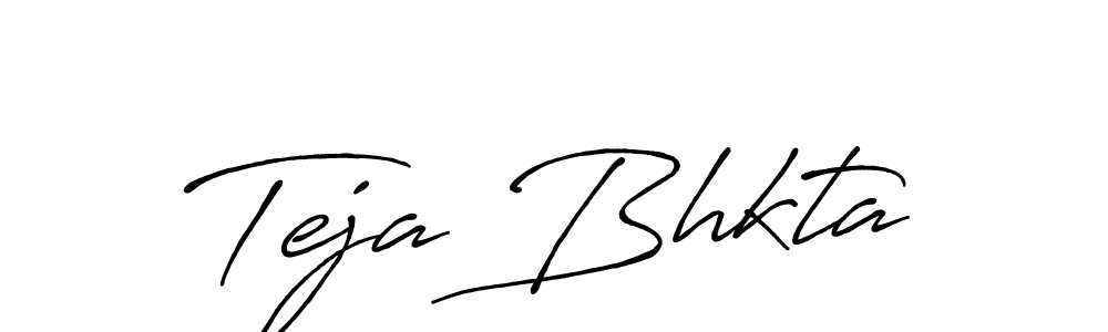 if you are searching for the best signature style for your name Teja Bhkta. so please give up your signature search. here we have designed multiple signature styles  using Antro_Vectra_Bolder. Teja Bhkta signature style 7 images and pictures png