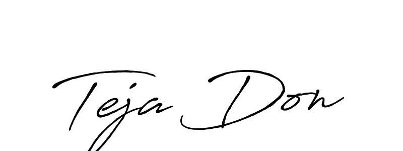 Teja Don stylish signature style. Best Handwritten Sign (Antro_Vectra_Bolder) for my name. Handwritten Signature Collection Ideas for my name Teja Don. Teja Don signature style 7 images and pictures png