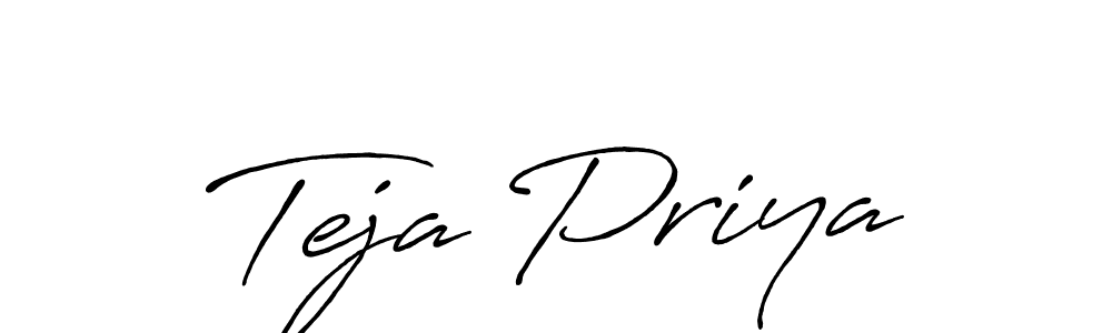 if you are searching for the best signature style for your name Teja Priya. so please give up your signature search. here we have designed multiple signature styles  using Antro_Vectra_Bolder. Teja Priya signature style 7 images and pictures png