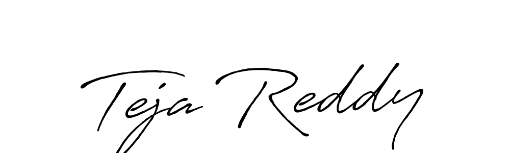 Create a beautiful signature design for name Teja Reddy. With this signature (Antro_Vectra_Bolder) fonts, you can make a handwritten signature for free. Teja Reddy signature style 7 images and pictures png