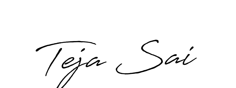 How to make Teja Sai name signature. Use Antro_Vectra_Bolder style for creating short signs online. This is the latest handwritten sign. Teja Sai signature style 7 images and pictures png