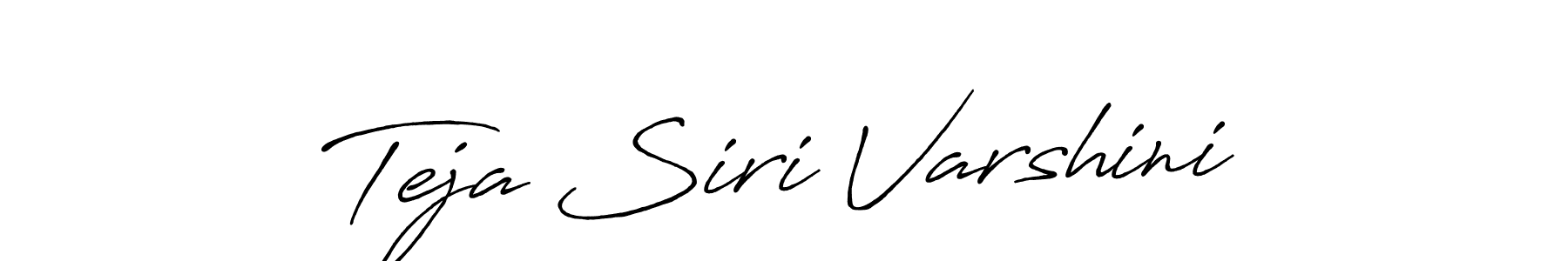 Make a beautiful signature design for name Teja Siri Varshini. With this signature (Antro_Vectra_Bolder) style, you can create a handwritten signature for free. Teja Siri Varshini signature style 7 images and pictures png