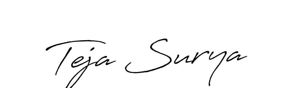 Here are the top 10 professional signature styles for the name Teja Surya. These are the best autograph styles you can use for your name. Teja Surya signature style 7 images and pictures png