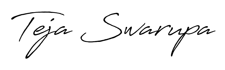 Also You can easily find your signature by using the search form. We will create Teja Swarupa name handwritten signature images for you free of cost using Antro_Vectra_Bolder sign style. Teja Swarupa signature style 7 images and pictures png