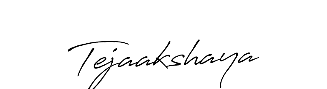 Make a beautiful signature design for name Tejaakshaya. With this signature (Antro_Vectra_Bolder) style, you can create a handwritten signature for free. Tejaakshaya signature style 7 images and pictures png