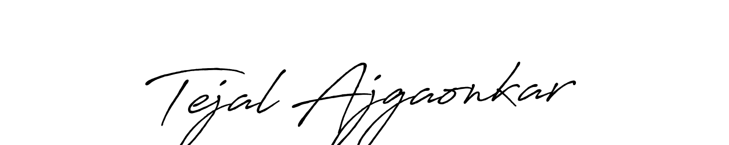 Tejal Ajgaonkar stylish signature style. Best Handwritten Sign (Antro_Vectra_Bolder) for my name. Handwritten Signature Collection Ideas for my name Tejal Ajgaonkar. Tejal Ajgaonkar signature style 7 images and pictures png