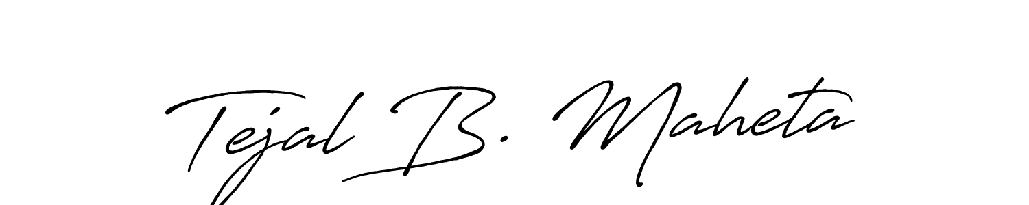 It looks lik you need a new signature style for name Tejal B. Maheta. Design unique handwritten (Antro_Vectra_Bolder) signature with our free signature maker in just a few clicks. Tejal B. Maheta signature style 7 images and pictures png