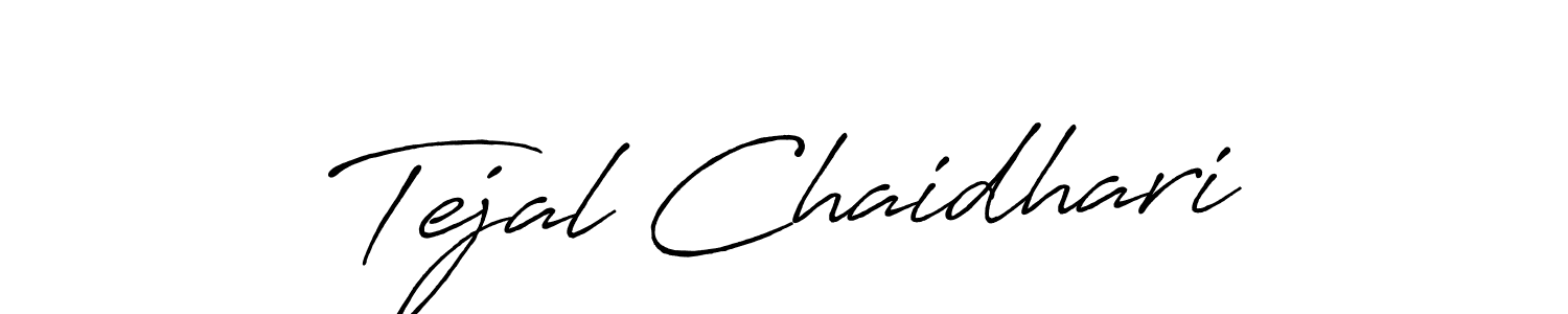 Antro_Vectra_Bolder is a professional signature style that is perfect for those who want to add a touch of class to their signature. It is also a great choice for those who want to make their signature more unique. Get Tejal Chaidhari name to fancy signature for free. Tejal Chaidhari signature style 7 images and pictures png
