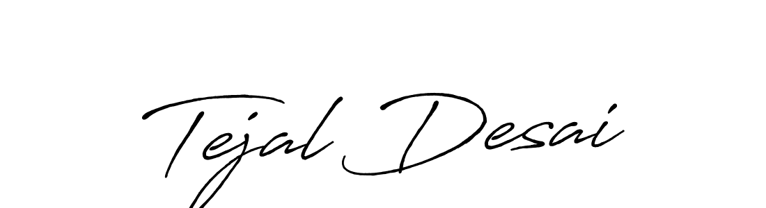 Tejal Desai stylish signature style. Best Handwritten Sign (Antro_Vectra_Bolder) for my name. Handwritten Signature Collection Ideas for my name Tejal Desai. Tejal Desai signature style 7 images and pictures png