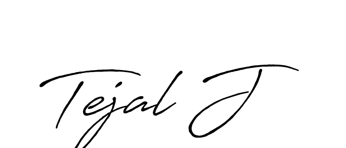 Also You can easily find your signature by using the search form. We will create Tejal J name handwritten signature images for you free of cost using Antro_Vectra_Bolder sign style. Tejal J signature style 7 images and pictures png