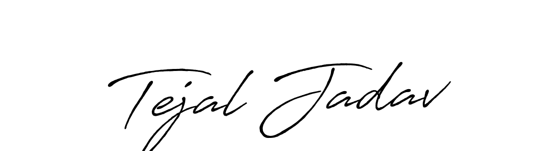 Tejal Jadav stylish signature style. Best Handwritten Sign (Antro_Vectra_Bolder) for my name. Handwritten Signature Collection Ideas for my name Tejal Jadav. Tejal Jadav signature style 7 images and pictures png