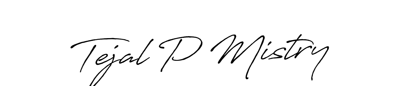 How to Draw Tejal P Mistry signature style? Antro_Vectra_Bolder is a latest design signature styles for name Tejal P Mistry. Tejal P Mistry signature style 7 images and pictures png