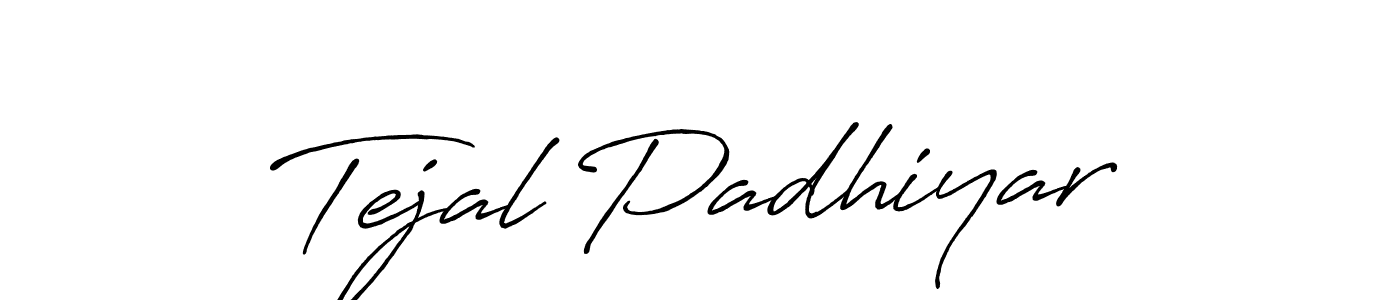 Also You can easily find your signature by using the search form. We will create Tejal Padhiyar name handwritten signature images for you free of cost using Antro_Vectra_Bolder sign style. Tejal Padhiyar signature style 7 images and pictures png