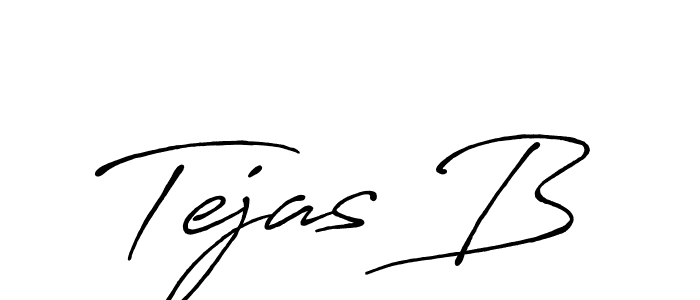 Make a beautiful signature design for name Tejas B. With this signature (Antro_Vectra_Bolder) style, you can create a handwritten signature for free. Tejas B signature style 7 images and pictures png