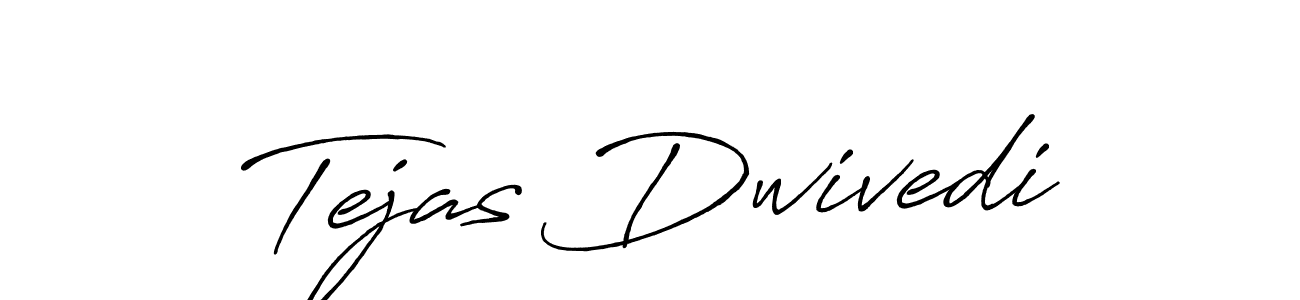 Make a beautiful signature design for name Tejas Dwivedi. With this signature (Antro_Vectra_Bolder) style, you can create a handwritten signature for free. Tejas Dwivedi signature style 7 images and pictures png