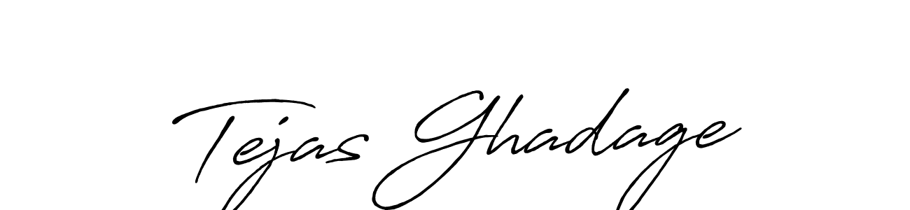 Make a beautiful signature design for name Tejas Ghadage. With this signature (Antro_Vectra_Bolder) style, you can create a handwritten signature for free. Tejas Ghadage signature style 7 images and pictures png