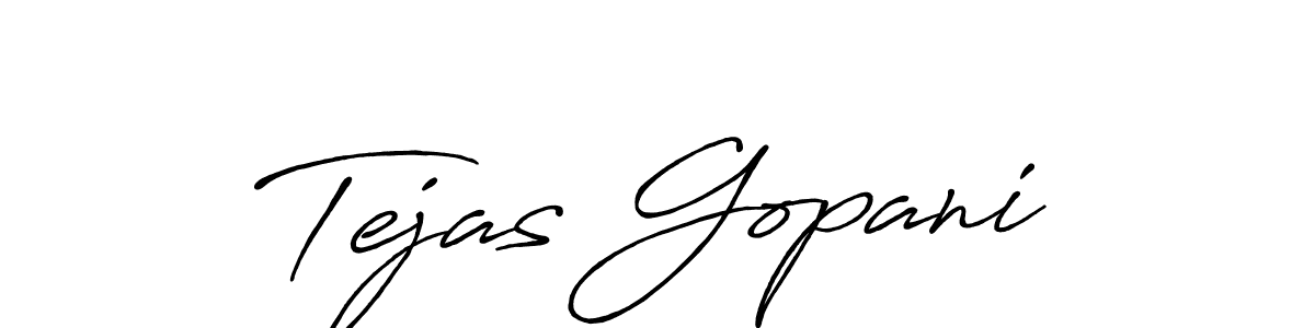 Make a beautiful signature design for name Tejas Gopani. Use this online signature maker to create a handwritten signature for free. Tejas Gopani signature style 7 images and pictures png