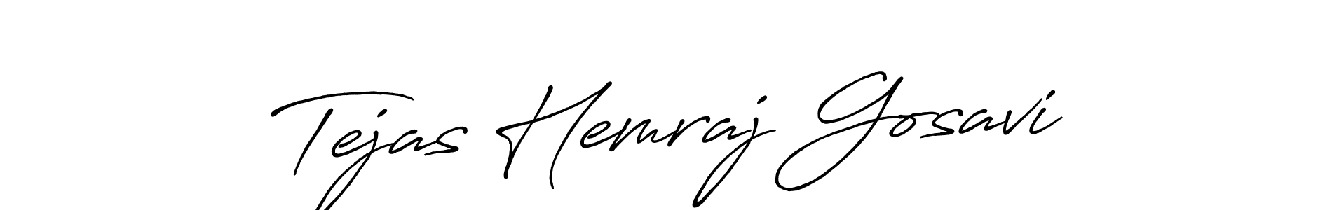 Design your own signature with our free online signature maker. With this signature software, you can create a handwritten (Antro_Vectra_Bolder) signature for name Tejas Hemraj Gosavi. Tejas Hemraj Gosavi signature style 7 images and pictures png