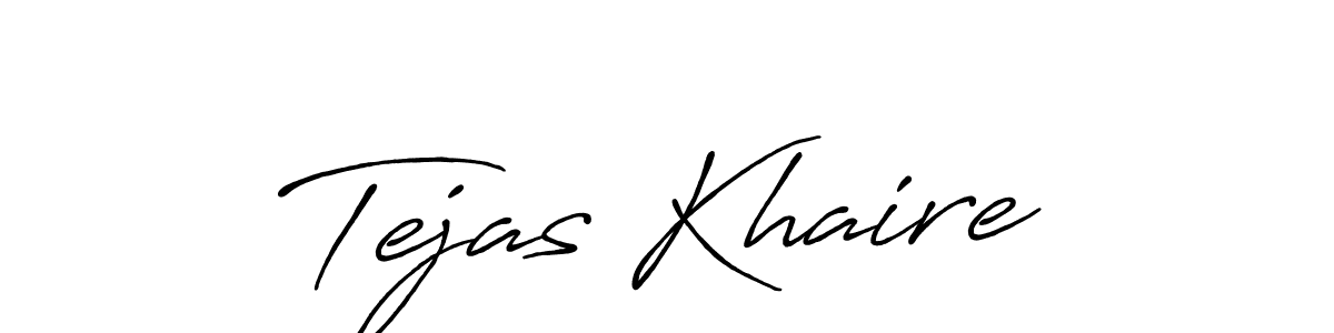 if you are searching for the best signature style for your name Tejas Khaire. so please give up your signature search. here we have designed multiple signature styles  using Antro_Vectra_Bolder. Tejas Khaire signature style 7 images and pictures png