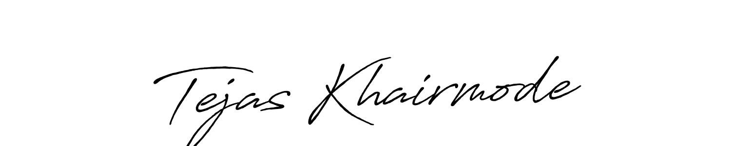 How to Draw Tejas Khairmode signature style? Antro_Vectra_Bolder is a latest design signature styles for name Tejas Khairmode. Tejas Khairmode signature style 7 images and pictures png