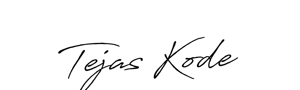 How to make Tejas Kode signature? Antro_Vectra_Bolder is a professional autograph style. Create handwritten signature for Tejas Kode name. Tejas Kode signature style 7 images and pictures png