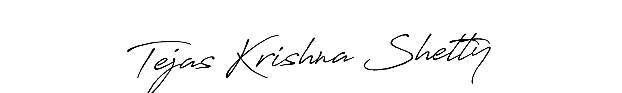 Create a beautiful signature design for name Tejas Krishna Shetty. With this signature (Antro_Vectra_Bolder) fonts, you can make a handwritten signature for free. Tejas Krishna Shetty signature style 7 images and pictures png
