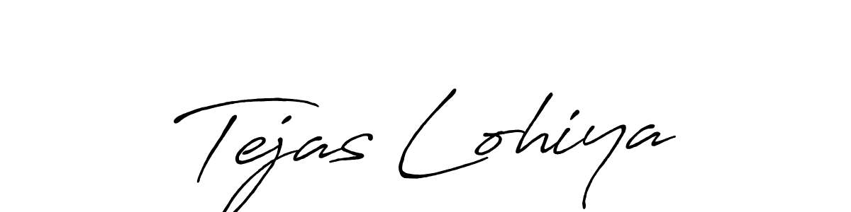 Antro_Vectra_Bolder is a professional signature style that is perfect for those who want to add a touch of class to their signature. It is also a great choice for those who want to make their signature more unique. Get Tejas Lohiya name to fancy signature for free. Tejas Lohiya signature style 7 images and pictures png