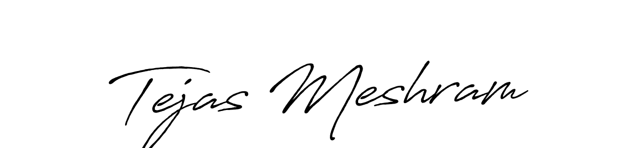 The best way (Antro_Vectra_Bolder) to make a short signature is to pick only two or three words in your name. The name Tejas Meshram include a total of six letters. For converting this name. Tejas Meshram signature style 7 images and pictures png