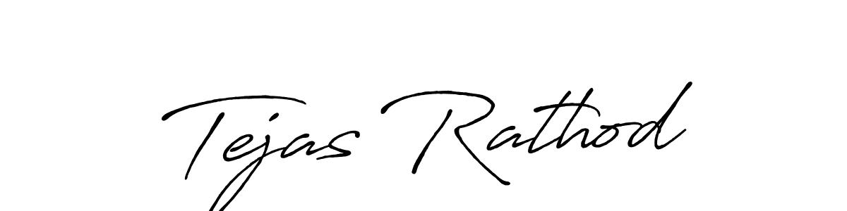 Make a beautiful signature design for name Tejas Rathod. With this signature (Antro_Vectra_Bolder) style, you can create a handwritten signature for free. Tejas Rathod signature style 7 images and pictures png