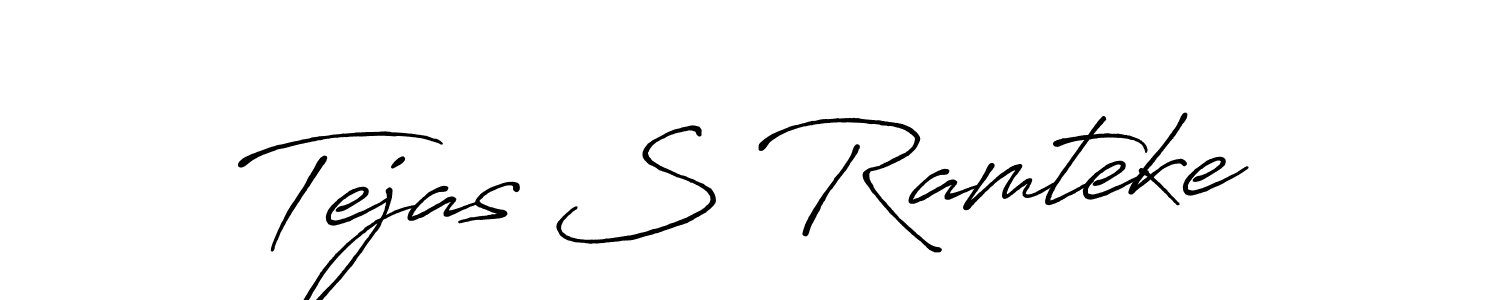 Create a beautiful signature design for name Tejas S Ramteke. With this signature (Antro_Vectra_Bolder) fonts, you can make a handwritten signature for free. Tejas S Ramteke signature style 7 images and pictures png