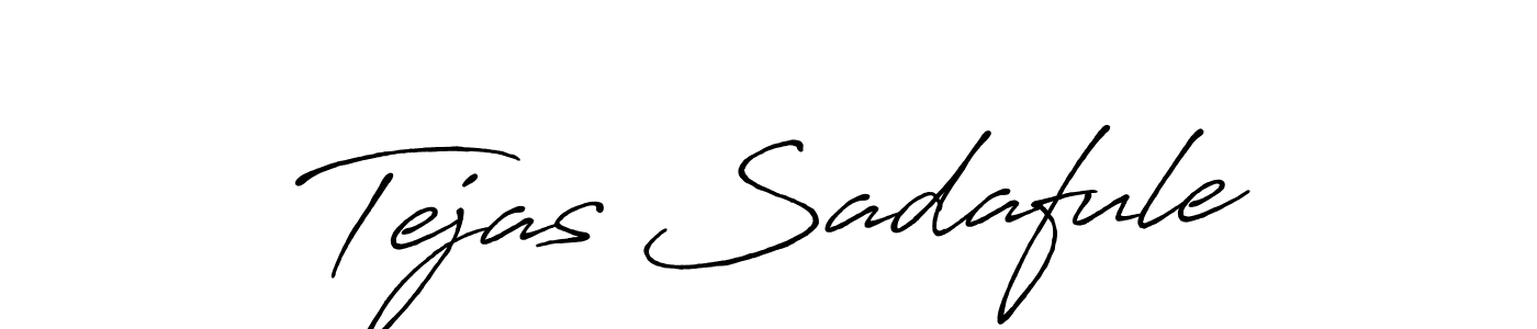 Create a beautiful signature design for name Tejas Sadafule. With this signature (Antro_Vectra_Bolder) fonts, you can make a handwritten signature for free. Tejas Sadafule signature style 7 images and pictures png