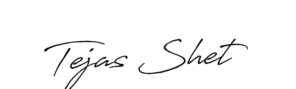 Create a beautiful signature design for name Tejas Shet. With this signature (Antro_Vectra_Bolder) fonts, you can make a handwritten signature for free. Tejas Shet signature style 7 images and pictures png
