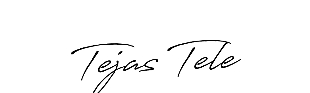 Similarly Antro_Vectra_Bolder is the best handwritten signature design. Signature creator online .You can use it as an online autograph creator for name Tejas Tele. Tejas Tele signature style 7 images and pictures png