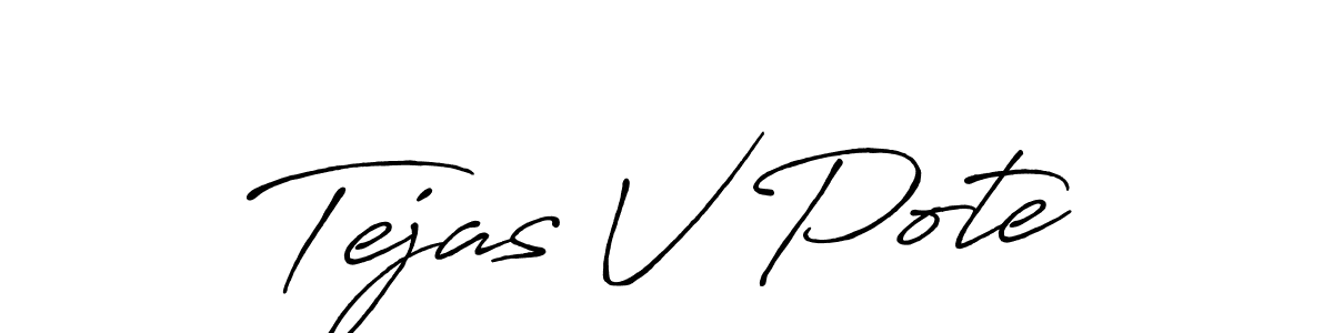 You should practise on your own different ways (Antro_Vectra_Bolder) to write your name (Tejas V Pote) in signature. don't let someone else do it for you. Tejas V Pote signature style 7 images and pictures png