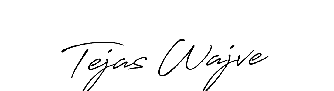 if you are searching for the best signature style for your name Tejas Wajve. so please give up your signature search. here we have designed multiple signature styles  using Antro_Vectra_Bolder. Tejas Wajve signature style 7 images and pictures png