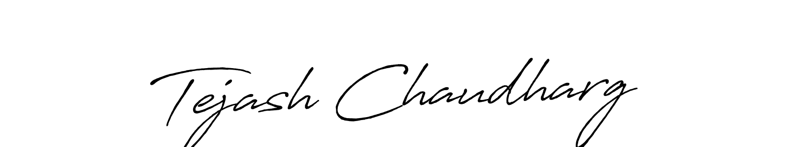 Also we have Tejash Chaudharg name is the best signature style. Create professional handwritten signature collection using Antro_Vectra_Bolder autograph style. Tejash Chaudharg signature style 7 images and pictures png