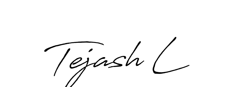 if you are searching for the best signature style for your name Tejash L. so please give up your signature search. here we have designed multiple signature styles  using Antro_Vectra_Bolder. Tejash L signature style 7 images and pictures png