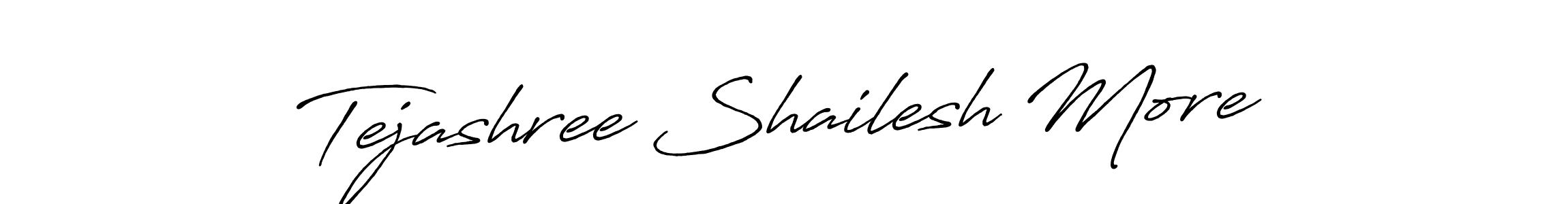 Also You can easily find your signature by using the search form. We will create Tejashree Shailesh More name handwritten signature images for you free of cost using Antro_Vectra_Bolder sign style. Tejashree Shailesh More signature style 7 images and pictures png